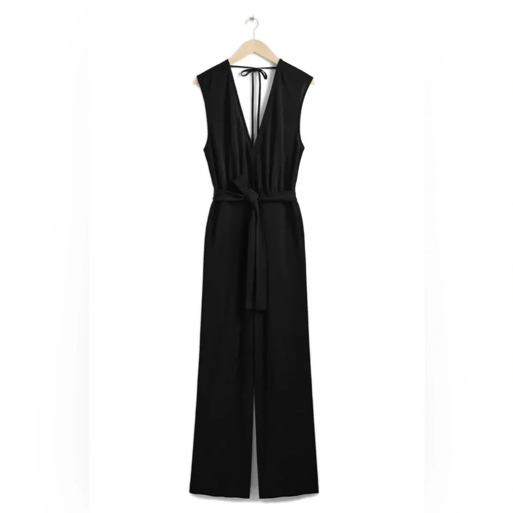 NwT;◾️& Other Stories Black Backless Jumpsuit🔳 - Picture 4 of 12